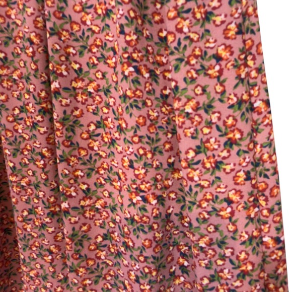 PinkBlush Floral Maxi Dress M Puff Sleeve Sweetheart Tiered Milkmaid Soft Girl - Picture 6 of 13